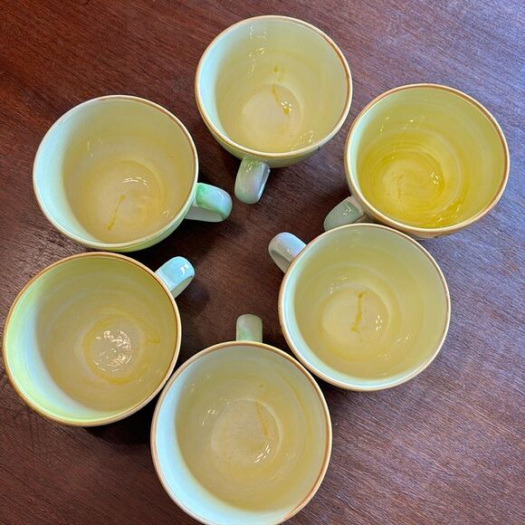 Vintage Bella Ceramica Stoneware "Alfresco" Fruit Pattern Cappuccino Cups (7) - Picture 1 of 5